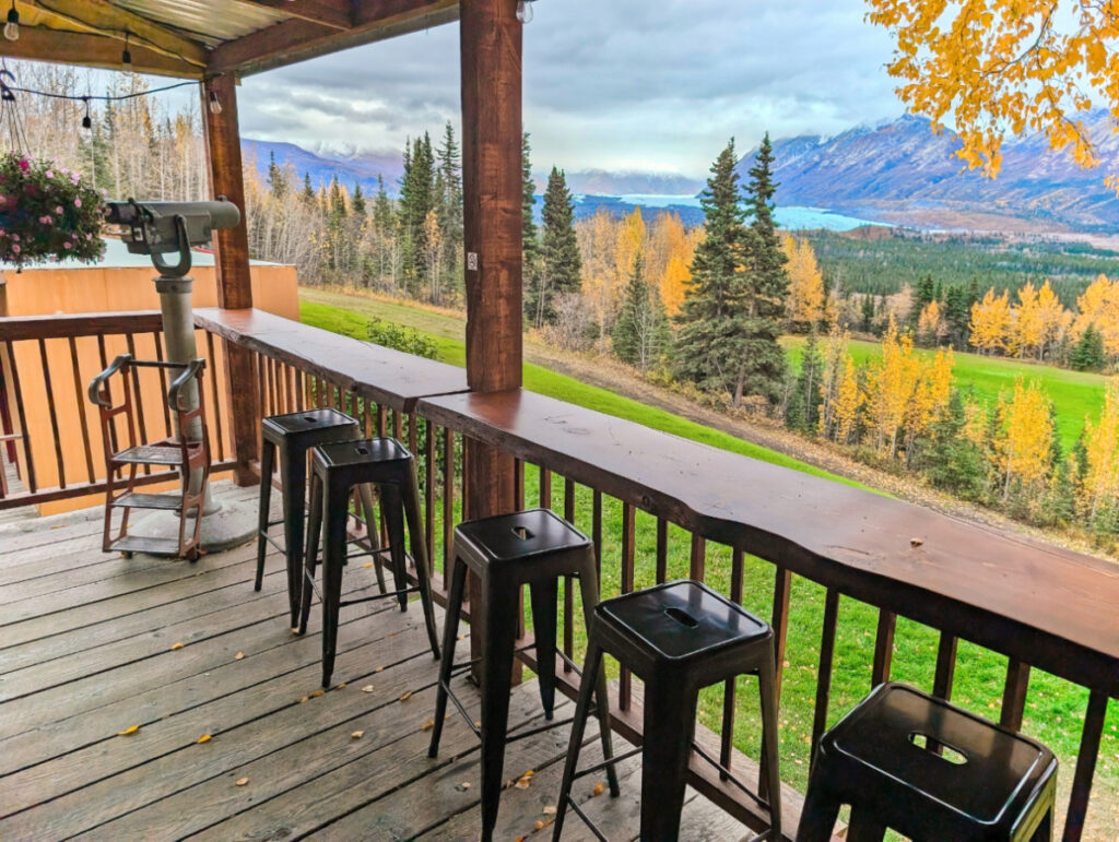 View from Long Rifle Lodge at Matanuska Glacier Glenn Highway Alaska