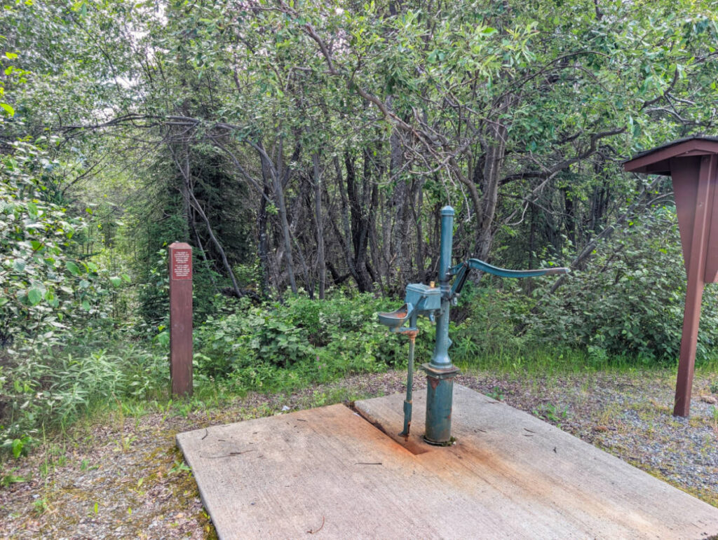 Water Station in campground at Matanuska Glacier State Recreation Site Chickaloon Alaska