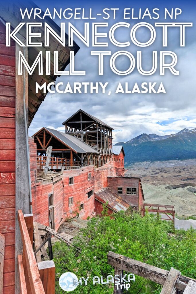 The Kennecott Mill Town Tour is one of the most sought after trips in Alaska. From McCarthy in Wrangell-St Elias National Park, you visit the mine town of Kennicott to then tour the old, bizarre mill buildings and hear the history of this famous Alaska mining town.