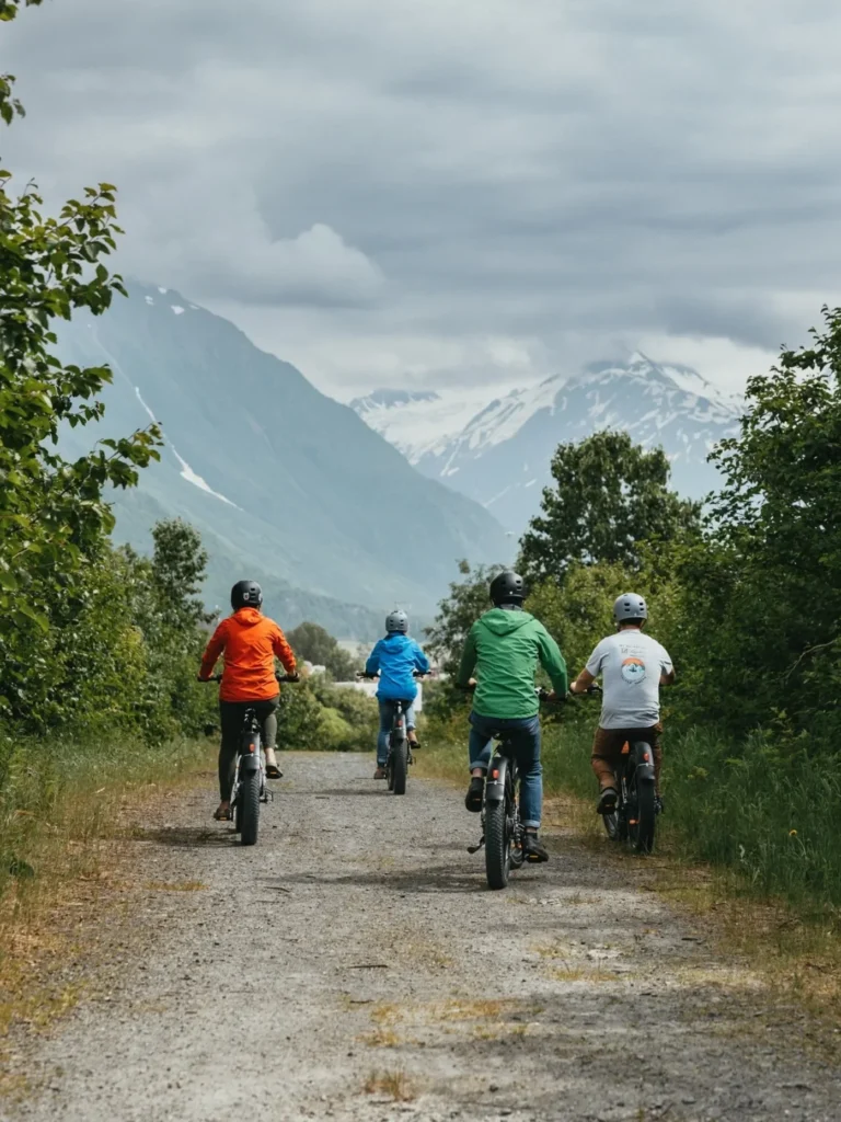 Ebike Rentals riding in Valdez from Valdez Stay and Play