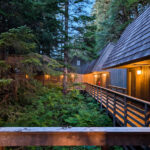 Exterior of Glacier Bay Lodge in Glacier Bay National Park Gustavus Alaska