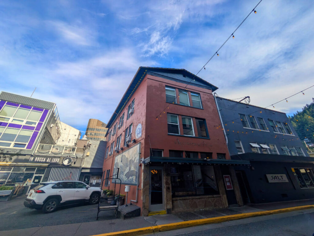 Exterior of Silverbow Inn downtown Juneau Alaska