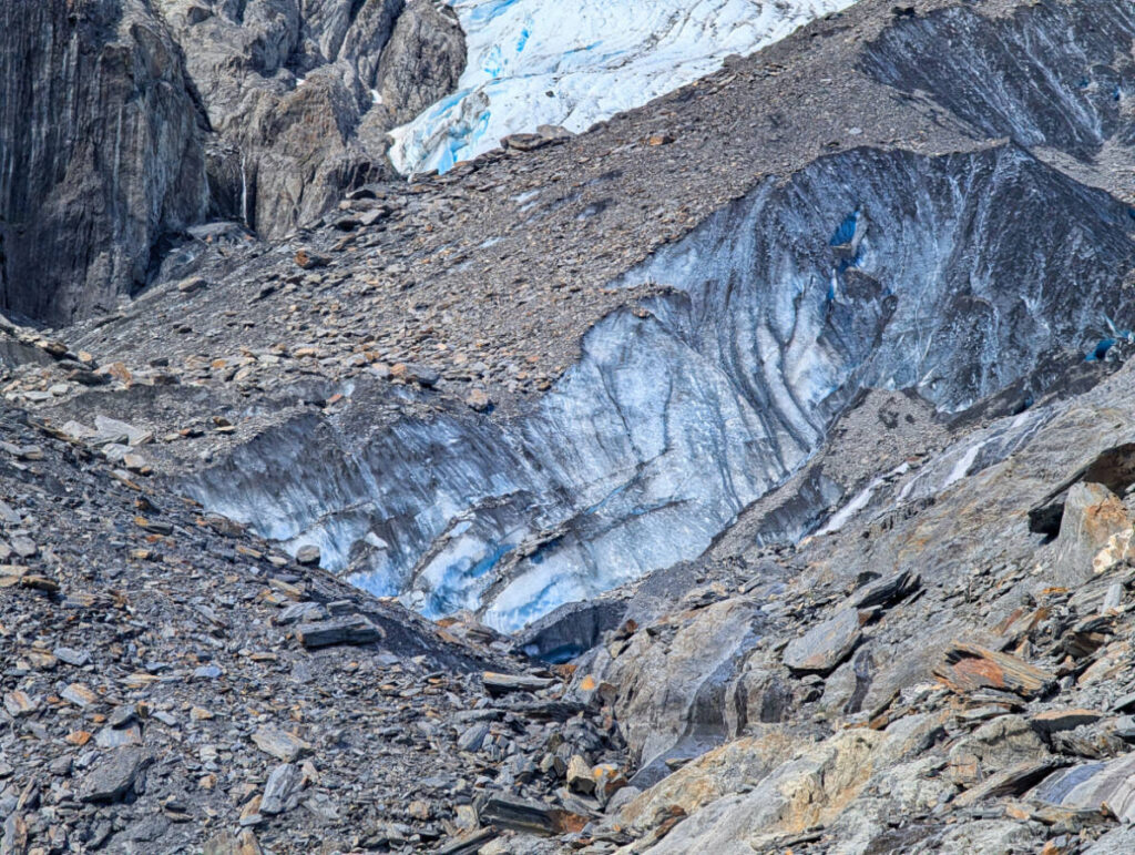 Foot of Glacier at Worthington Glacier State Recreation Area Thompson Pass Valdez Alaska
