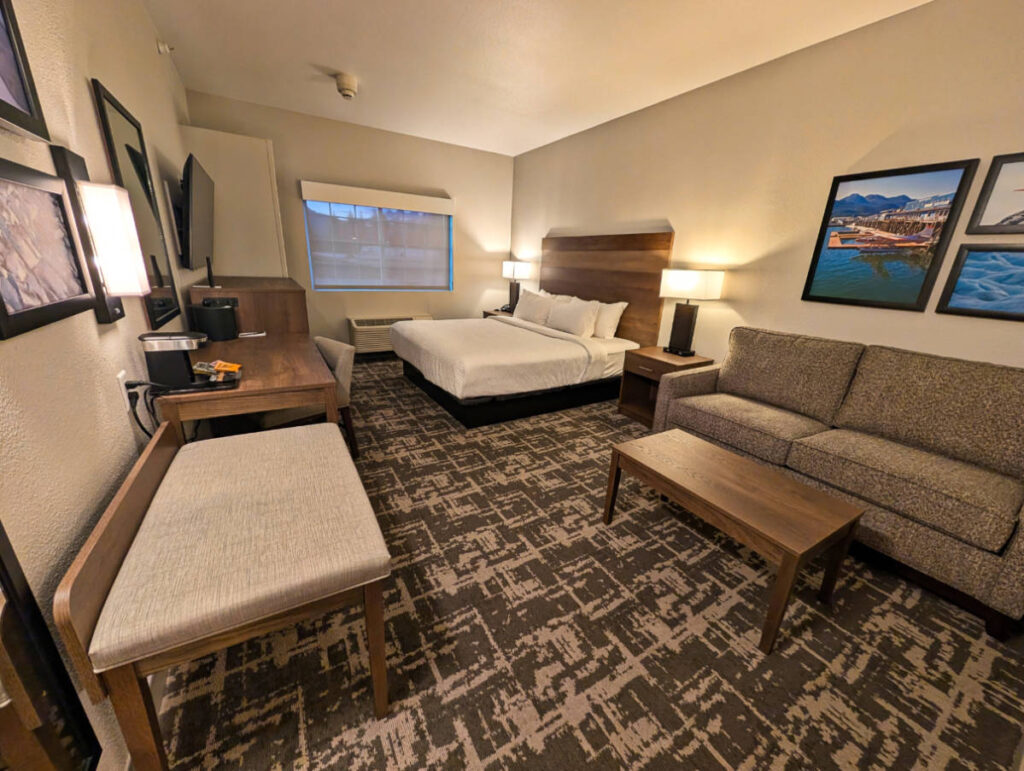 King Deluxe Room at Aviator Suiets Hotel Juneau Alaska