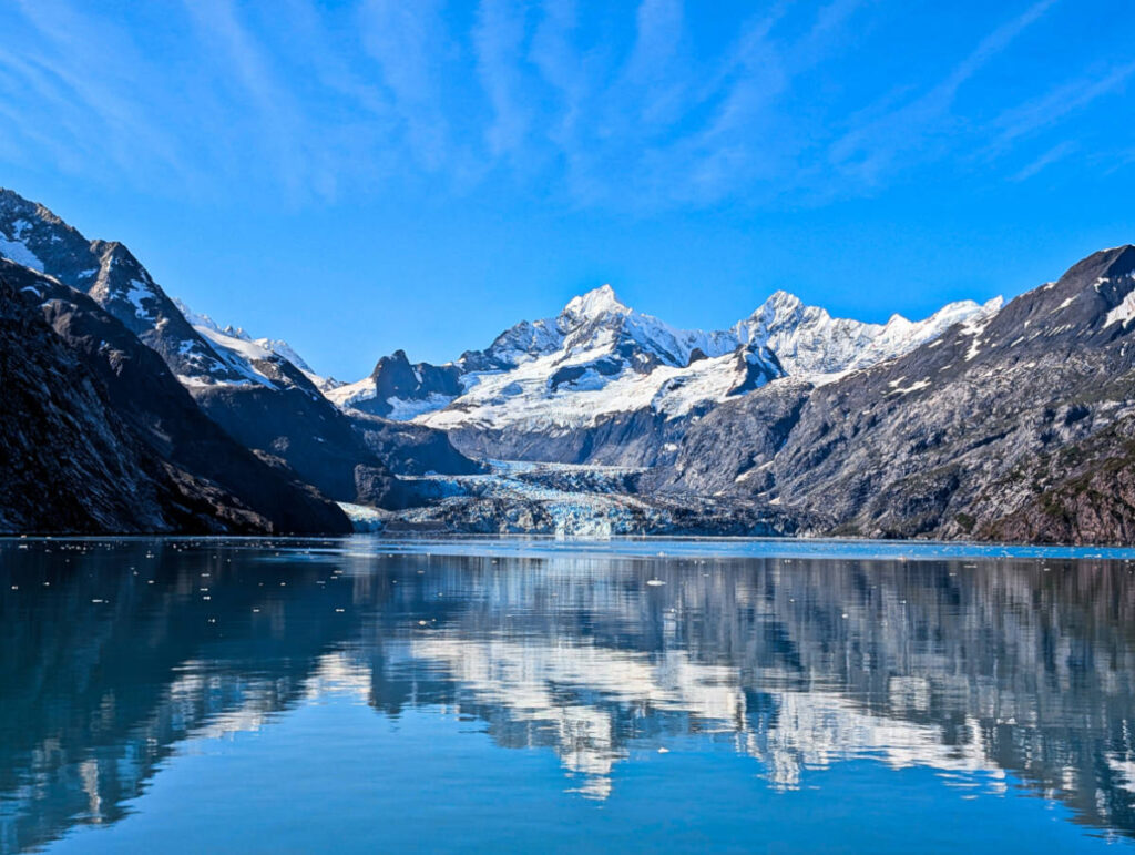 Reflection at Johns Hopkins Glacier in Glacier Bay National Park Alaska