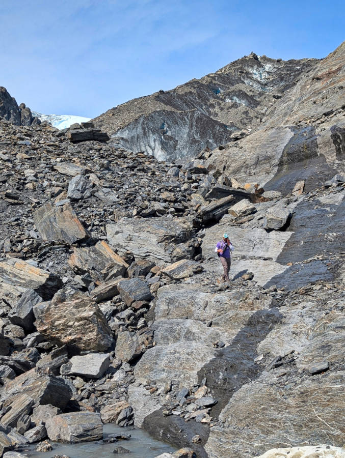 Rob Taylor hiking at Worthington Glacier State Recreation Area Thompson Pass Valdez Alaska