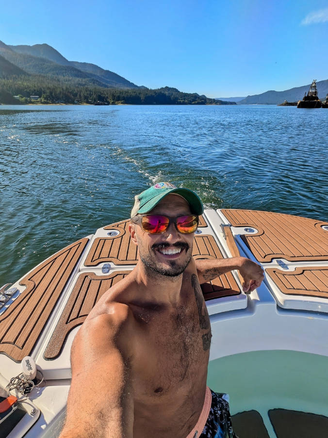 Rob Taylor on Hot Tub Boat Tour with IntoAK Juneau Alaska