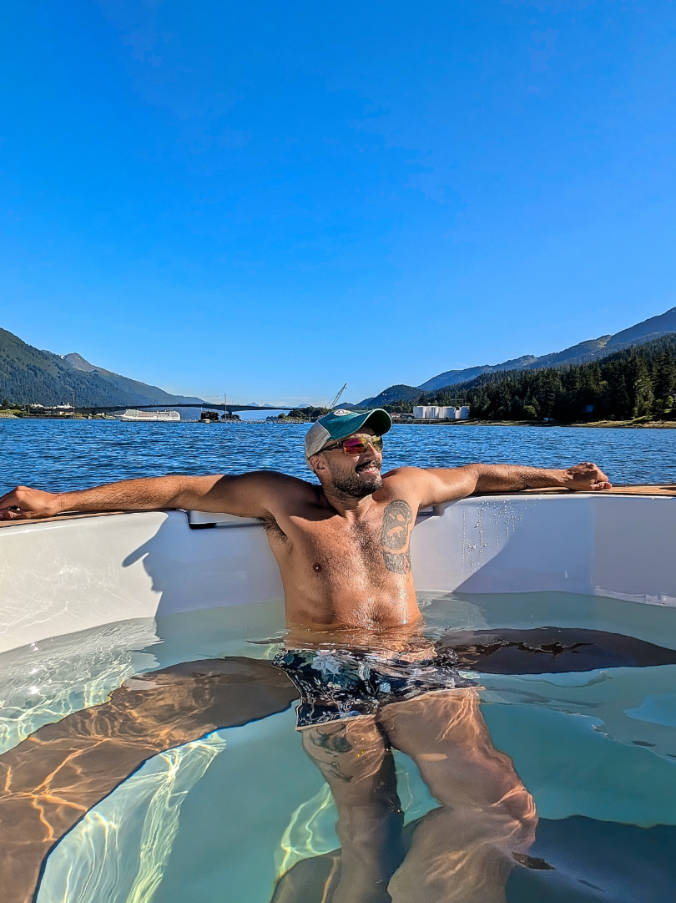 Rob Taylor on Hot Tub Boat Tour with IntoAK Juneau Alaska