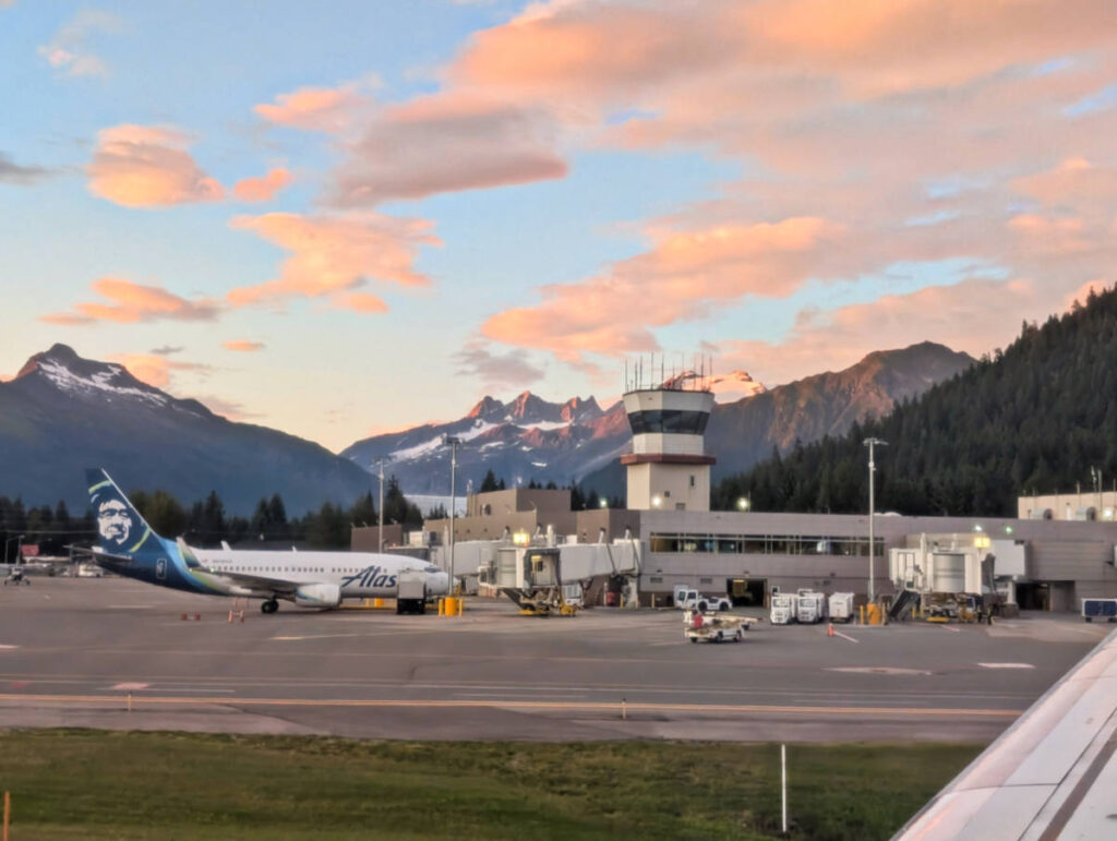 Sunset at Juneau International Airport Juneau Alaska