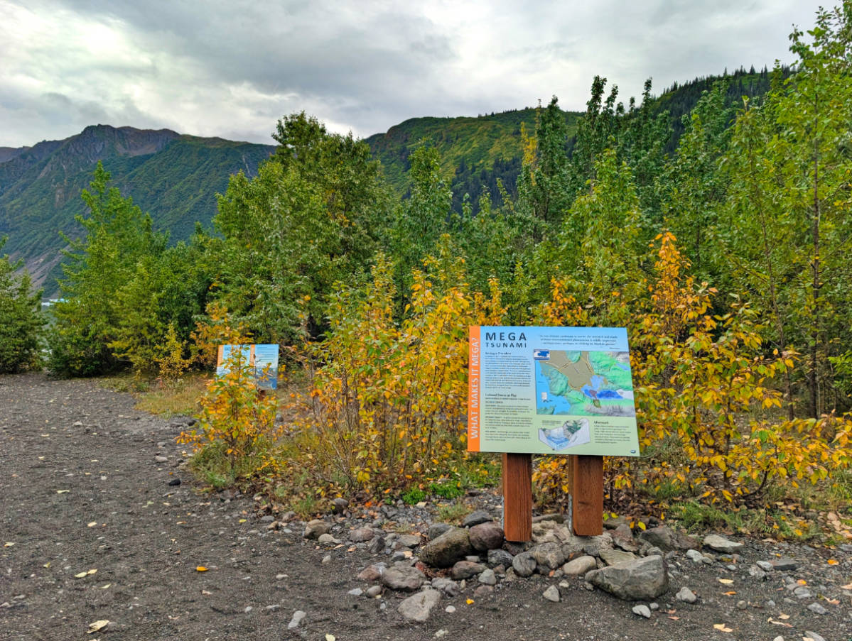 Exhibits at Grewingk Glacier Lake in Kachemak Bay State Park Homer Alaska