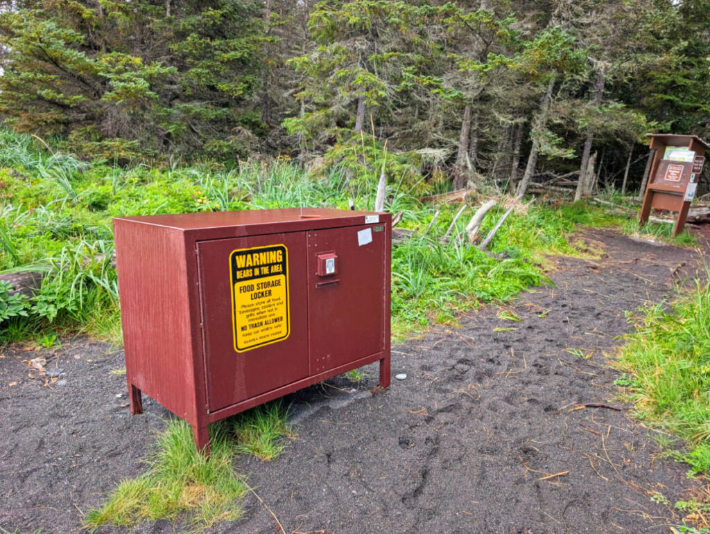 Food Storage Locker on Grewingk Glacier Trail in Kachemak Bay State Park Homer Alaska