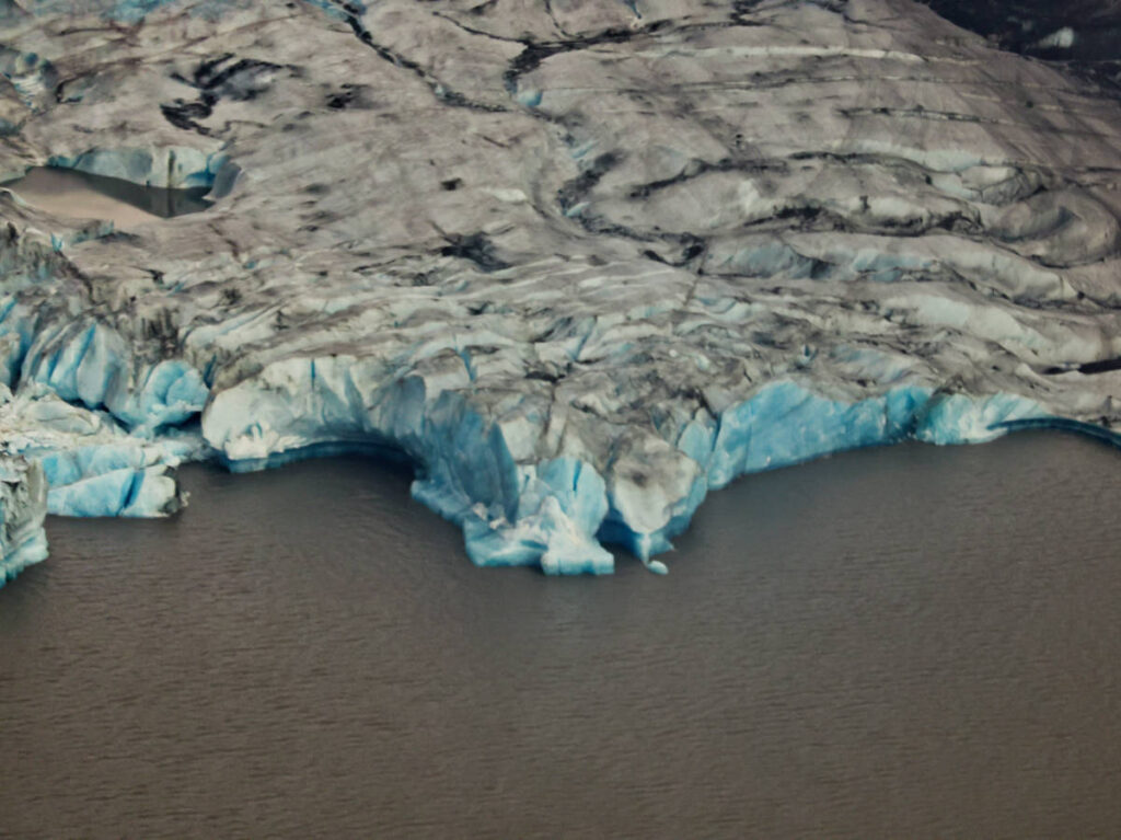 Grewingk Glacier while Flightseeing over Kachemak Bay with Beryl Air Homer Alaska