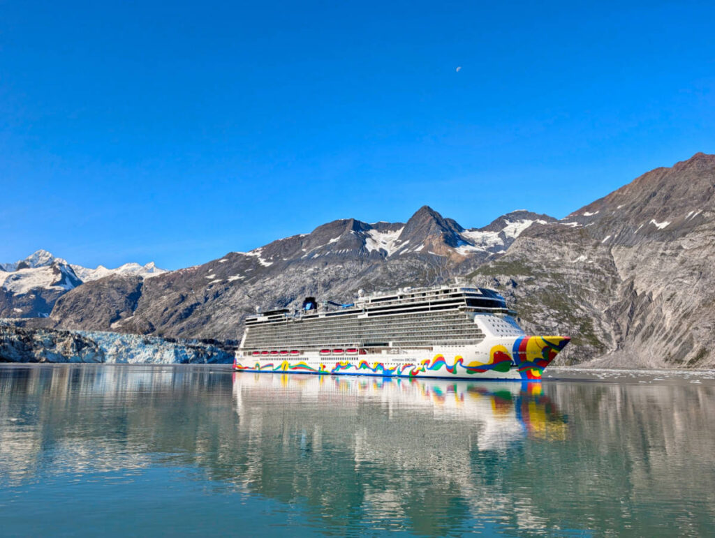 Norwegian Cruise Line ship in Glacier Bay National Park Alaska