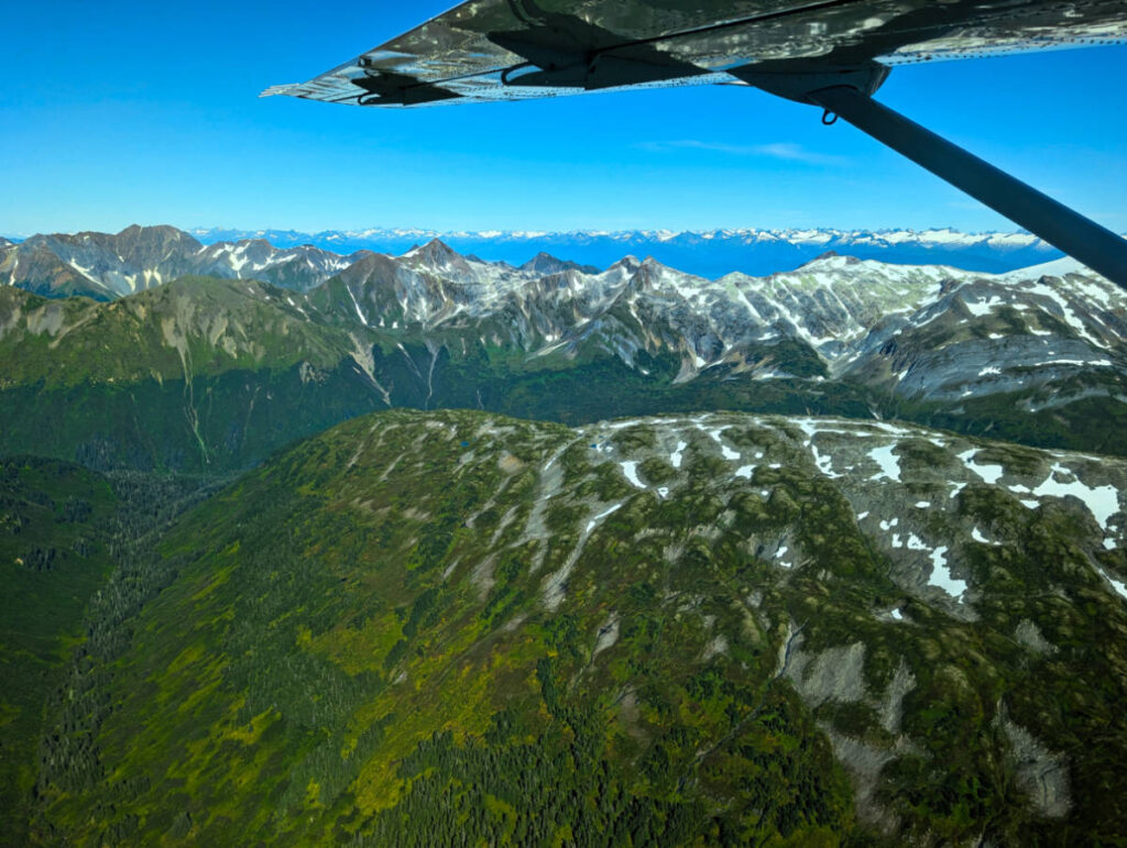 View from Alaska Seaplanes Gustavus to Juneau Alaska
